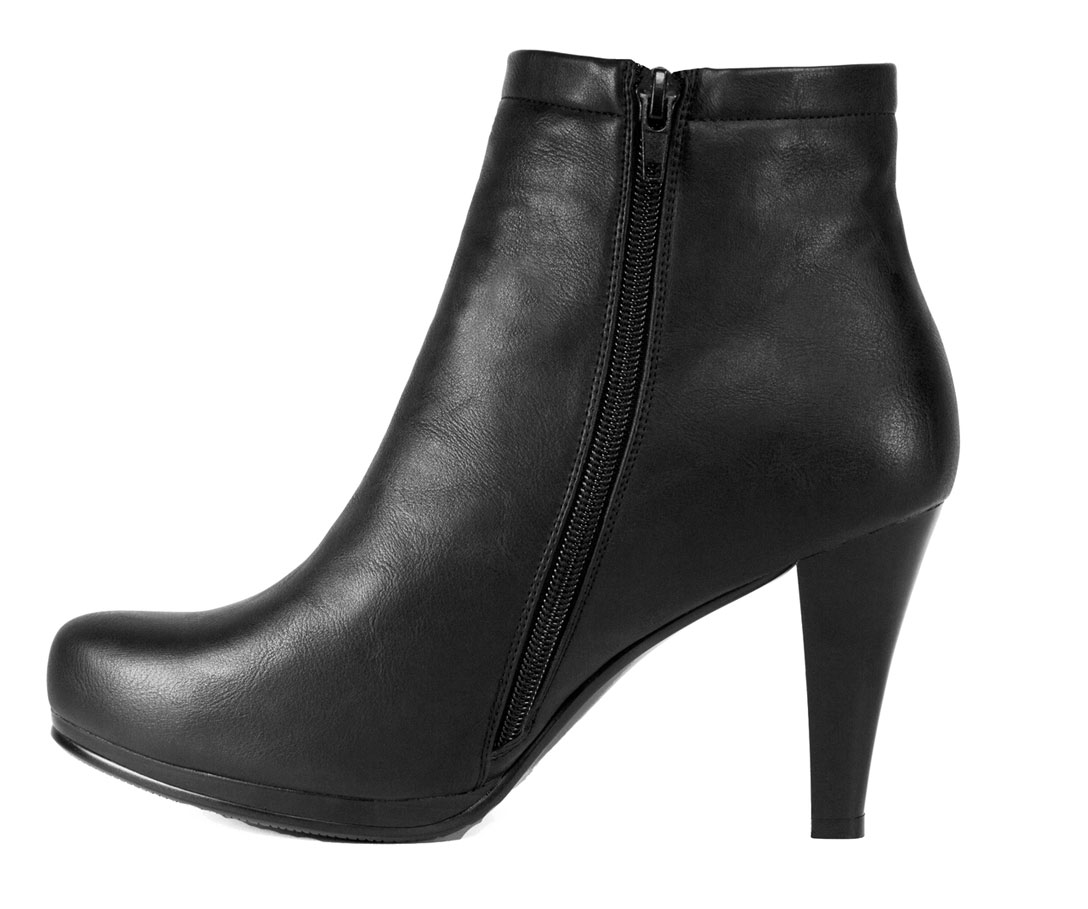 More Love Black Tapered Heel Boots – Llynda More Boots
